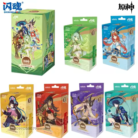 ShiningSoul New Genshin Impact Seven Sages Summoning Battle Card Set 4th Edition Game Peripheral Boa