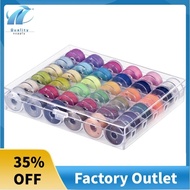 36 Pcs Bobbins and Sewing Threads with Case and Soft Measuring Tape for Brother Singer Babylock Janome Kenmore