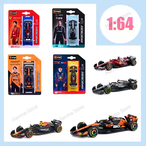 Bburago 1:64 2025 F1 SF-25 #16 #44 RB21 #22 #1 MCL39 #81#4 W16E #63 #12 Alloy Diecast Car Model Coll
