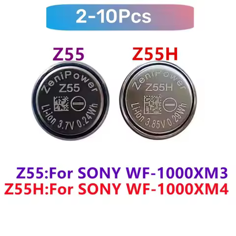 2-10Pcs/Lot Brand new Z55 Battery For Sony WF-1000XM3, Z55H For WF-1000XM4 WF-SP900/SP700N /1000X WI