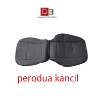 perodua kancil seat cover leather full set front +rear black/red line