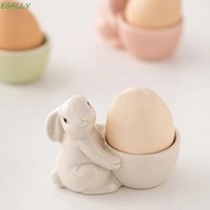 EGALLY Ceramic Egg Cup, Egg Organizer Ceramic Rabbit Egg Cup,  Creative Egg Stand Kitchen Utensils