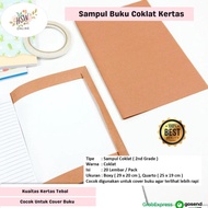 Sampul Buku Tulis Coklat Polos Cover Buku Sekolah Warna Cokelat 1 Pack Isi 20 Lembar Tebal Berkualit