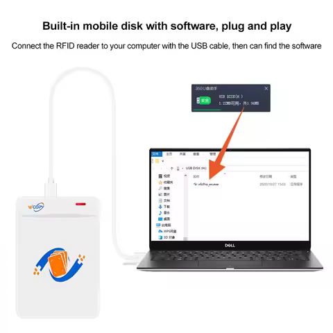 NFC Smart Card Reader/Writer RFID Duplicator EM4305 T5577 Tag 125KHz 13.56MHz Copier USB Programmer