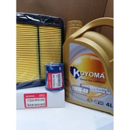 HONDA ODYSSEY RB1, RB2 2.4 2003y-2008y AIR FILTER + OIL FILTER + KOYOMA 10W40 SEMI SYNTHETIC ENGINE 