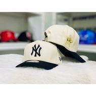 [DISCOUNT] Topi Unisex Hat NY YANKEES SIDE PATCH MLB CAP (Cream)