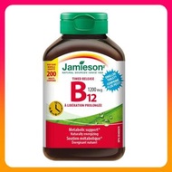 Jamieson - 長效維他命 B12 (1200 微克) 200 粒 (加量裝) 素食者易缺 平行進口 (參考效期: 05/2027*)