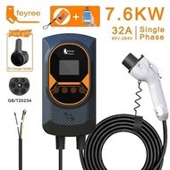 Feyree EV Charging Station 16A 32A Electric Vehicle Car Charger EVSE Wallbox Wallmount 7.6/11/22KW T