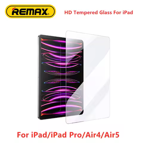Remax HD Tempered Glass Screen Protector For IPad/iPad Pro/iPad Air4/Air5 Full Screen Coverage Trans