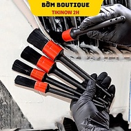 Bộ 5 chổi cọ rửa xe máy, ô tô đa năng, vệ sinh khoang máy, cọ rửa ô tô, bánh xe ô tô, lông cọ dài mề