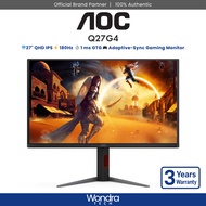 [FAST SHIP] AOC Q27G4 | 27" QHD | 1 ms GTG | 180Hz | IPS | Adaptive-Sync | Gaming Monitor