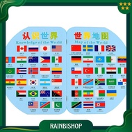 Map of the World Knowledge of the World/ World Map/ WDS Wooden Flag Map/ Promo