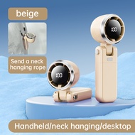 【พร้อมส่งจากไทย】พัดลมพกพา USB Mini Fan 5 ระดับ จอแสดงเกียร์ เสียงเงียบ แบตอึดยาวนาน พัดลมพกพาขนาดเล็