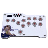 Mini HitBox Fight Stick LED Mini Hitbox Controller Replacement Parts Fit for PC PS4/PS3/Switch Arcad