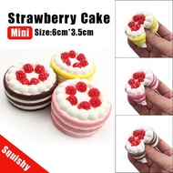 New Mini Strawberry Cake Squishy Slow Rising Cream Scented Decompression Cure Toy