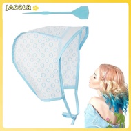 JACOLR Hair Coloring Cap, Reusable With Plastic Crochet Hook Hair Highlighting Cap,  Blue Hair Dying