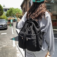 Canvas drawstring backpack, Japanese Harajuku style casual backpack, washed canvas school bag B6BS