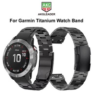 AKGLEADER for Garmin Titanium Watch Band for Fenix7X/Fenix5X/Fenix6X/Fenix3HR/Forerunner935/945