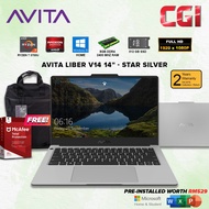 Avita Liber V14 Laptop-Star Silver(14"AMD Ryzen R7-3700U/W10Home/Radeon Vega 8 Graphics/8GB DDR4 512GBSSD/Microsoft H&amp;S)