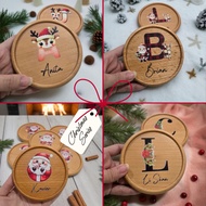 Personalised Christmas Wooden Coaster (UV Printed)