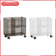 [pugwsl] Yoga Mat Storage Rack with Wheels Yoga Mat Storage Basket Yoga Mat Holder Kettlebells Holde