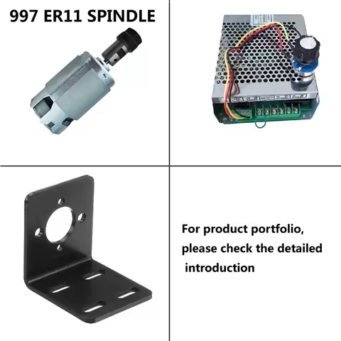 997 Powerful DC spindle Motor 400W DC12-48V High Speed Motor Silent Ball Bearing Engraving Machine S
