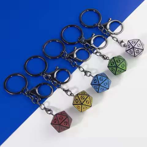 Dice Keychain D20 DND Dice Keychain Dice Pendant Charm Keyring RPG Accessories Gift, Perfect Gift fo