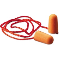 3M 1110 Tekk Protection Corded Foam Earplugs, Orange, 100-Pair