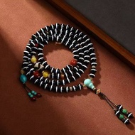 藏傳一線瑪瑙藥師108顆念珠佛珠項鏈手鏈手持 一線瑪瑙手持 平安