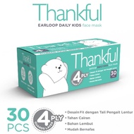 Thankful Face Mask Kids Earloop Daily 30s