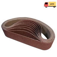 YANE 10pcs Sanding Belts, 330 x 30 mm / 1.2 x 13 Inch 80 Grit Abrasive Sanding Belts, Durable Alumin