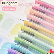 KKINGDOM 4Pcs Highlighter, DIY Art Mark Key Points Colorful Gel Pen Set, Creative Color Glitter Fluo