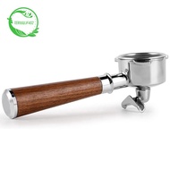 【New】54mm Espresso Portafilter Double Spout Coffee Portafilter and Walnut Handle
