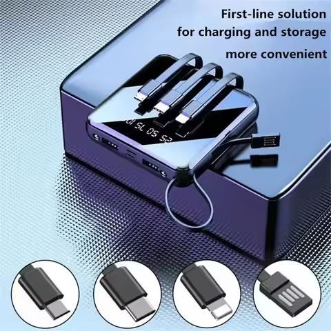 New Mini outdoor power bank 15000mah portable charger with flashlight charger external battery pack