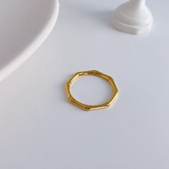 Women style Emas 916 Cincin Belah Rotan / Gold 916 Bamboo Bone Ring
