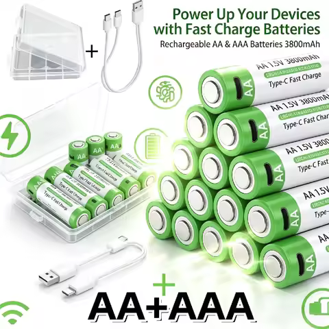 2025 New Type-C Rechargeable AA & AAA Lithium-Ion High Capacity Battery for Remote Mouse Electric To