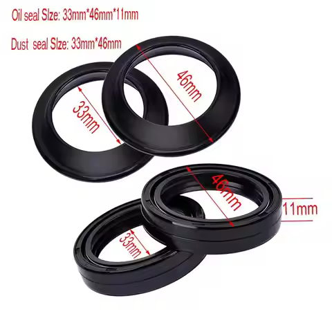 33x46x11 33 46 11 Motorcycle Front Fork Damper Oil Seal Dust Seal For ITALIKA RT200 For LIFAN RETRO 