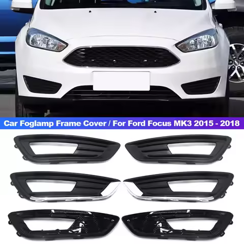 Precision Fit ABS Front Fog Light Surround Trim for Ford Focus MK3 (2015-2018) F1EJ15A299AB /F1EJ15A