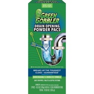 Green Gobbler Drain Opening PACS - 3 pack drain opening powder and 1 Clog Remover