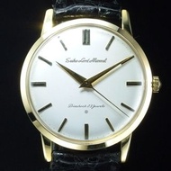 SEIKO 精工 K18 YG/皮革路 Marvel J14050 Deadstock 手動上鍊刻字錶盤正品皮帶扣手錶