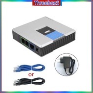 VOIP Gateway 2 Ports SIP V2 Protocol Internet Phone Adapter with Cable for Linksys PAP2T