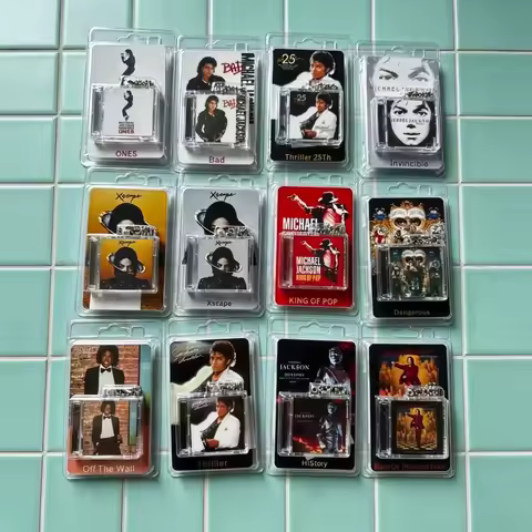 Mini CD Album Keychain Charms of Michael Jackson Merchandise with NFC, Exquisite Packaging & High-De