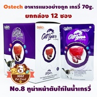 Ostech Cat Lover เกรวี่ แคท เลิฟเวอร์ อาหารแมวเปียกตัวถูก 70 g.ยกกล่อง 12 ซอง