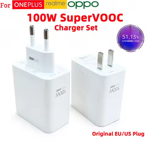 100W SuperVOOC Charger Oneplus 15T 13 12 11 Nord CE 6 5 4 Cargador 100W Adapter EU US For OPPO Find 