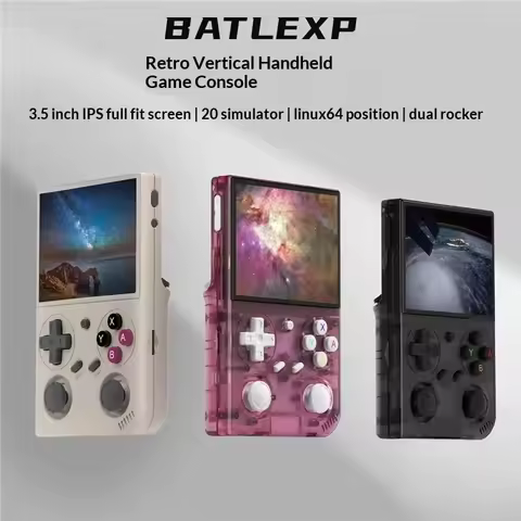 BATLEXP G350 Handheld Game Console 3.5'' IPS Screen Portable Dual Joysticks Retro Linux System Suppo