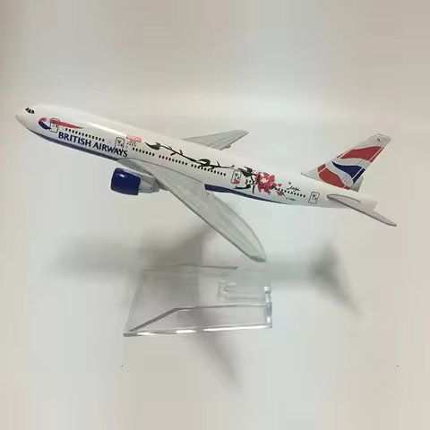 JASON TUTU 16cm BRITISH AIRWAYS Plum flower B777 Plane Airplane Model Aircraft Model Diecast Metal 1