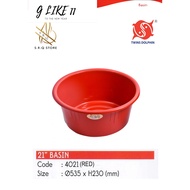 Twins Dolphin 21" Round Plastic Wash Basin / Basin Cuci Pinggan Twins海豚21英寸圆形塑料洗手盆/洗手盆Pinggan GH4021