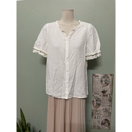 Women's rough shirt with hand-embroidered edges, size m a84