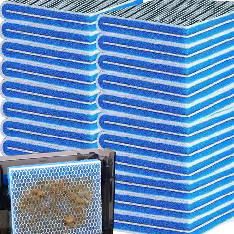 Plastic 8D Multi-layer Aquarium Filter Cotton Honeycomb Mesh Thickened Filter Membrane Washable Reus