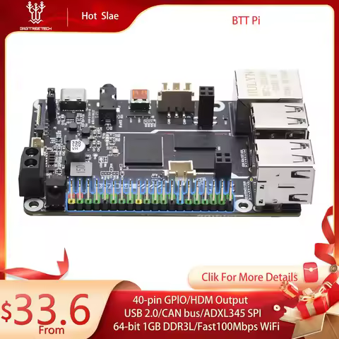 BIGTREETECH BTT PI V1.2 Quad Core Processor With 2.4G WiFi 40Pin GPIO VS Raspberry PI For Klipper I3